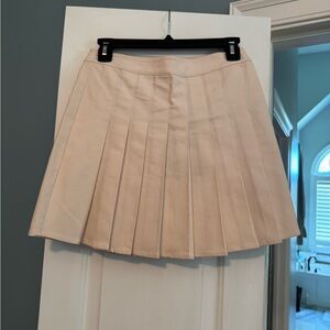 Le Lis Cream A-Line Pleated Skirt